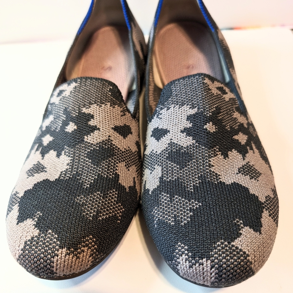 Rothy's Grey camo retired loafer women's knit‎ fabric shoes ballet flats